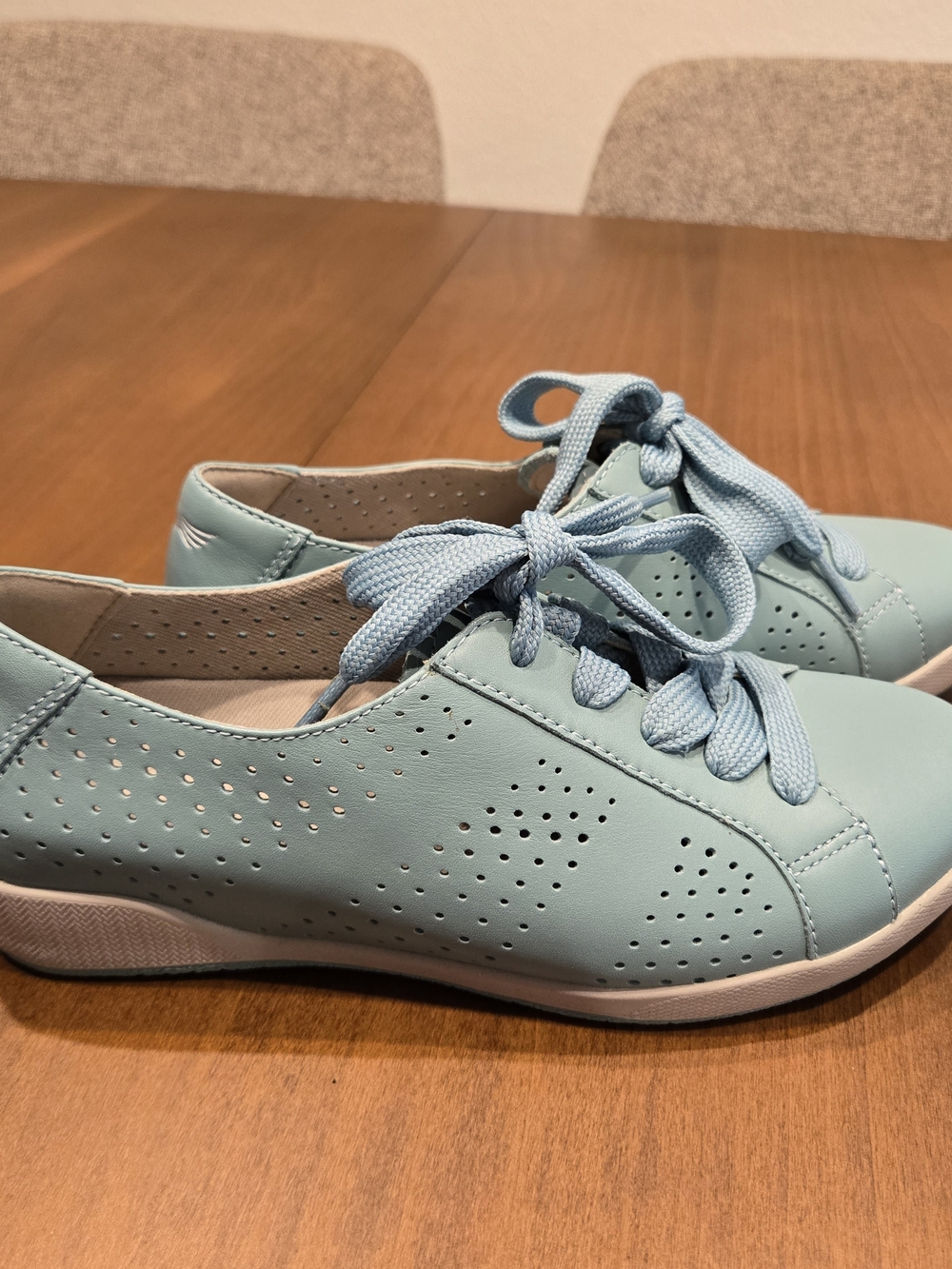 Dansko Leather Lace Up Sneakers Blue Comfort Shoes EU 37 US 6.5-7